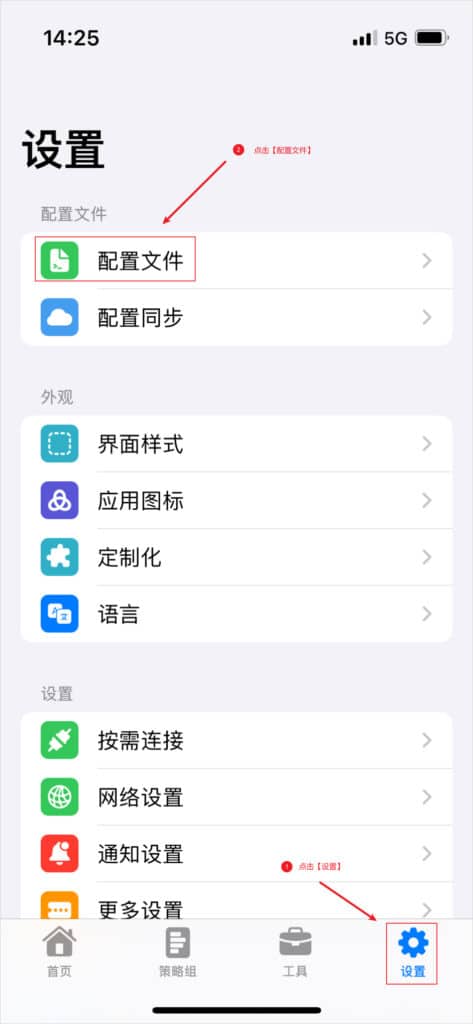 Stash 配置文件 Stash 设置页面